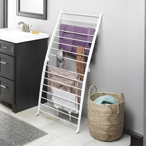 Tendedero de ropa de <span class=keywords><strong>metal</strong></span> plegable portátil al por mayor diseño plegable de pie apto para apartamento con uso en la cocina - Product Image 4