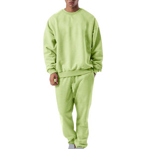 Ensemble de survêtement pour homme sur mesure, logo, poids lourd, surdimensionné, de haute qualité, uni, coupe ajustée, survêtement pour homme, saison hivernale - Product Image 1