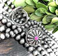 Anillo Ajustable de Plata de Ley Rosa con Gema, Engaste de Bisel de Piedra Natural, Certificado por Terceros, para Joyería Fina Femenina