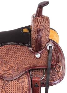 Juego de tachuelas para caballos de carreras occidentales en inglés de calidad superior, sillín de Material sintético de cuero genuino para equitación PUSHPA OVERSEAS - Product Image 4