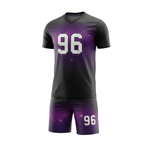 Conjunto de Uniformes de Fútbol Personalizados al por Mayor, Color Granate con Estampado de Mapa del Mundo, Sublimados, de Secado Rápido y Transpirables - Product Image 5