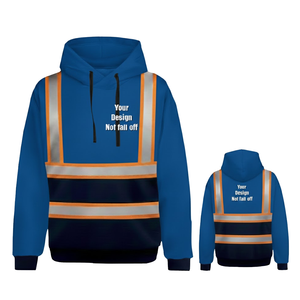 Sudadera de Seguridad Reflectante de Alta Visibilidad, Forro Polar Cálido, Ropa de Trabajo para Construcción, Sudadera con Capucha para Trabajadores Industriales en Exteriores en Invierno - Product Image 5
