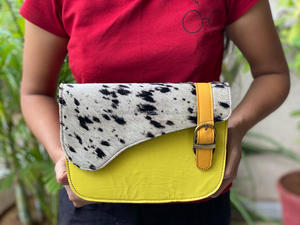 กระเป๋าหนังสายสะพายสำหรับผู้หญิง,กระเป๋าถือหนังรีไซเคิลสีสั้นหนา - Product Image 4