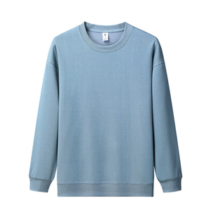 Custom Baggy O-cuello Casual Lavado ácido de alta calidad Sweartshirt Algodón French Terry Stone Wash Sudaderas de manga larga - Product Image 5