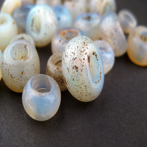 Antique Dutch <b>Moon</b> Bead Ethiopia Bulk Lot African Glass Trade Beads for Jewelry Making Wholesale <b>Crystal</b> Lampwork Glass Beads - Product Image 1