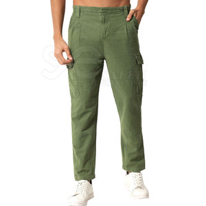 Pantalones cargo informales para hombre, novedad, personalizable, diseño a la moda, botón de cintura media, cierre de mosca - Product Image 1
