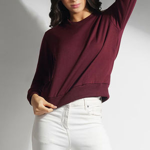 Sudadera con capucha de alta calidad, sudaderas extragrandes de manga larga, Invierno 2025, insignia frontal de tasa de venta al por mayor OEM transpirable para mujer - Product Image 4