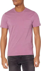 Camiseta con bolsillo de peso pesado con estampado personalizado | Camiseta de verano informal de algodón de alta calidad para Hombre | Camisas de manga corta al por mayor - Product Image 4