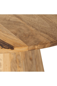 Modern Home Decor Contemporary Solid Wood <b>Round</b> <b>Dining</b> <b>Table</b> with Stylish <b>Wooden</b> Pedestal Base - Product Image 2