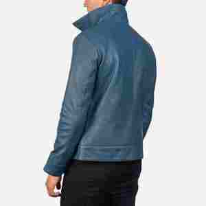 Veste de course personnalisée et élégante pour hommes en cuir véritable avec patchs en chenille brodés veste de moto - Product Image 5