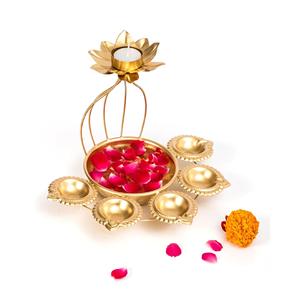 Bougeoir décoratif en métal avec support plaqué polonais pour la décoration d'éclairage de festival de mariage à la maison - Product Image 4