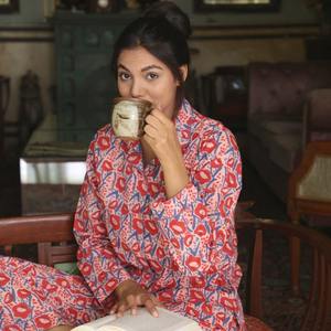 Pure Cotton Pyjamas Set for Women Soft Nightwear with Shorts for Summer or Lounging Featuring Anime Pattern for <b>Bridesmaids</b> - Product Image 3