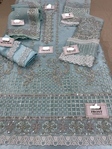 Costume de mariage en Organza indien, robe brodée pour occasions spéciales, offre spéciale, 2022 - Product Image 3