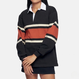 Chemise polo en coton et élasthanne pour femmes, manches courtes, logo brodé personnalisé, décontractée, pour le golf, style vintage, vente en gros - Product Image 1
