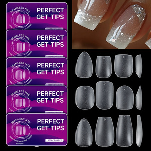 Jieyu Bán Buôn Matt ABS Đầy Đủ Bìa Ngắn Móng Tay Giả Tái Sử Dụng Móng Tay Giả Phụ Nữ Móng Tay Giả Bán Buôn Cho Tiệm Làm Móng Tay Và Nhà DIY - Product Image 1