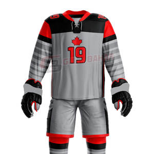 Uniforme de equipo de hockey sobre hielo con tela duradera y codos reforzados Uniforme de hockey sobre hielo sublimado para hombres - Product Image 2