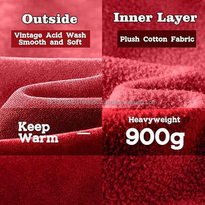 Sudaderas con capucha para hombre Sudadera con capucha de gran tamaño Lavado de felpa Sudadera con capucha de algodón térmico Sudaderas con capucha y sudaderas térmicas de algodón para hombres - Product Image 5