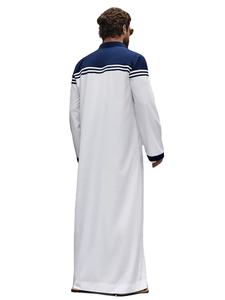 Nouveaux styles de thobes, vêtements musulmans en gros, thobes sur mesure pour hommes, thobes unis tendance, nouveau design, jubbah pour hommes - Product Image 2