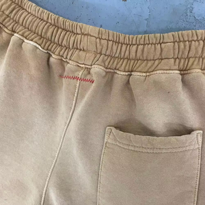 100% coton vert confortable Vintage lavage à l'acide Shorts pour hommes personnalisé noir Sunfade Anti-rides motif solide dans un prix d'usine - Product Image 5