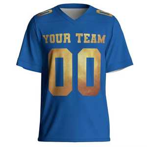 Uniformes de football américain de haute qualité, personnalisés avec le nom de l'équipe, respirants, taille plus, manches courtes, 100% polyester, ensembles unisexes pour adultes - Product Image 3