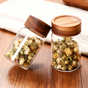 Barattolo di Vetro Borosilicato Trasparente da 8oz con Coperchio <span class=keywords><strong>in</strong></span> <span class=keywords><strong>Legno</strong></span> per Conservare Snack e Spezie <span class=keywords><strong>in</strong></span> Cucina - Product Image 6