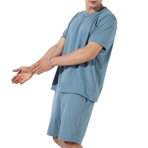 Ensemble d'été deux pièces en pur coton respirant pour homme – T-shirt et short idéal pour le temps chaud et le style décontracté MADE BY BS 2026 - Product Image 2