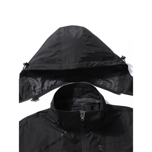 Veste pull patché extérieure de haute qualité pour hommes veste coupe-vent à capuche en nylon à demi-fermeture éclair Anorak - Product Image 6