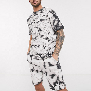 Conjunto Deportivo de Verano de Alta Calidad para Hombre, Manga Corta, Ropa de Playa, Conjunto Corto de Otoño, Camiseta y Pantalones Cortos, Conjunto de Dos Piezas, Satén Vintage - Product Image 2