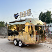 Chariot de restauration mobile en acier inoxydable Remorque de restauration Burger Food Van Coffee Bar Camion de restauration Remorque