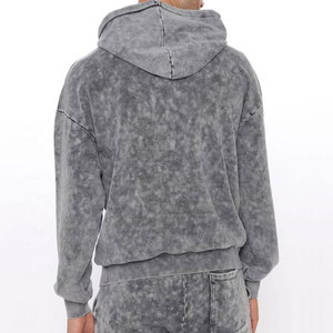 Chándal de lavado ácido de algodón 100% de alta calidad, secado rápido, anticontracción, de talla grande, Color sólido, logotipo personalizable, conjunto de invierno al por mayor - Product Image 4
