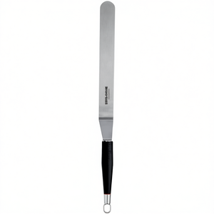 Spatule de cuisine en acier inoxydable PRECISION PASTRY IGINIO MASSARI 24 cm, noire et acier, 3501, outil de pâtisserie et de cuisson - Product Image 2