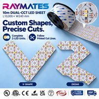 RAYMATES Lembar LED Putih Tipis 24V Baru yang Dapat Disesuaikan 2700-6500K Panel LED Fleksibel yang Dapat Dipotong Lampu Latar untuk Pencahayaan Arsitektur Kustom
