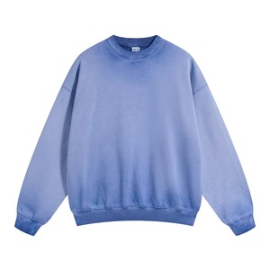 Jersey de cuello redondo para hombre de alta calidad, sudaderas simples sueltas y cómodas, sudaderas de lavado de tinte para fiesta callejera de invierno - Product Image 1