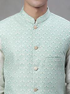 Gilet traditionnel formel d'été respirant sans manches pour hommes, vêtement culturel pour usage extérieur, vente en gros, exportation - Product Image 2