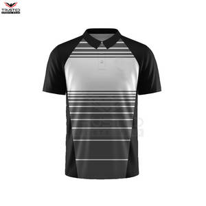 Haute qualité hommes Simple pour Polo Logo de broderie personnalisé prix de gros décontracté Golf solide motif tricoté tissu - Product Image 2