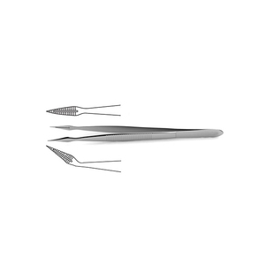 Pinces à épiler Splinter 12 cm courbées, pinces chirurgicales de dissection dentelées en acier inoxydable, instruments chirurgicaux - Product Image 4