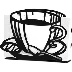 Porte-serviettes en métal design pour tasse à café pour table, distributeur de serviettes en métal pour la cuisine, porte-serviettes autoportant - Product Image 1