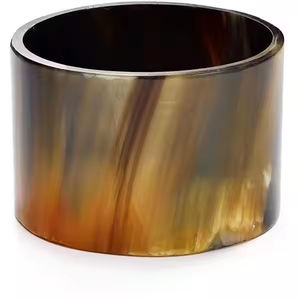 Brazaletes de cuerno de búfalo hechos a mano, joyería elegante tallada de estilo de amor por artesanía de media luna - Product Image 3