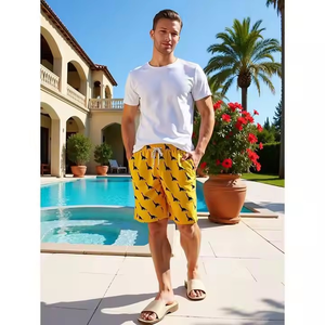 OEM Printed Logo Swim <b>Trunks</b> Casual Polyester Gym Shorts Nylon Shorts Custom unique style Summer <b>Mens</b> unisex Swimwear - Product Image 2