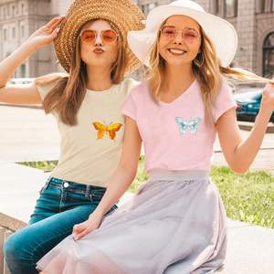 Papillon Patch Iron on,10 pièces patchs brodés couleurs mélangées appliques patchs croisés pour vêtements vestes sacs à dos jeans - Product Image 3