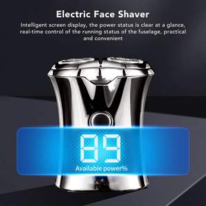 Mini Afeitadora Eléctrica Inalámbrica de Viaje para Hombre, Resistente al Agua IPX7, con Doble Cuchilla y Pantalla Inteligente, Fuente de Alimentación USB Reemplazable - Product Image 4