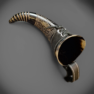 Cuerno Vikingo para Beber / Cuerno de Búfalo para Soplar / Cuerno de Gondor - Arte Náutico Tallado en Cuerno y Objeto de Colección - Product Image 4