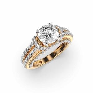 Anillo de banda de grupo de diamantes para mujer, oro blanco, certificado GIA, chapado en oro, CVD HPHT, anillo de compromiso cultivado en laboratorio, regalo de aniversario - Product Image 3