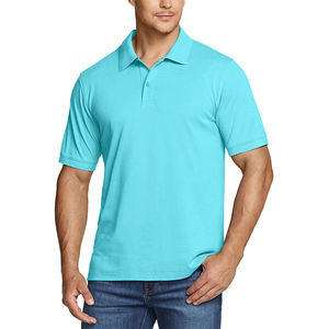 Verano de los hombres de alta calidad para Polos de negocios Casual de manga corta solapa estampados de punto precio bajo inventario al por mayor - Product Image 1