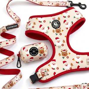 Conjunto de Arnés para Perro con Estampado Personalizado OEM, Arnés Ajustable de Neopreno, Collar, Correa y Pañuelo para Perros Pequeños y <span class=keywords><strong>Medianos</strong></span>, y Gatos - Product Image 2