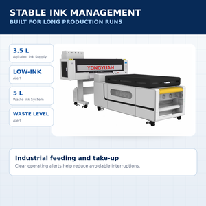Imprimante DTF F60 60cm 6 têtes I3200 pour <span class=keywords><strong>les</strong></span> ateliers d'impression en croissance, système de production 27m²/h avec secoueur automatique - Product Image 1