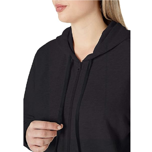 Vêtements pour femmes de luxe à la mode Sweats à capuche à fermeture éclair complète de couleur unie de grande taille Sweats à capuche élégants à coupe ajustée au design personnalisé - Product Image 6