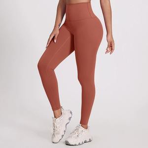 Vente en gros Pantalons de yoga pour entraînement sportif taille haute personnalisés Leggings pour femmes Leggings de fitness en polyester souple avec poche - Product Image 3