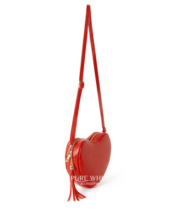 Bolso bandolera italiano hecho a mano de cuero genuino con forma de corazón y borla - Modelo PS637 - Product Image 3