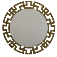 Miroir mural rond en métal de luxe moderne, grand format, pour salon, chambre, salle de bain, hall d'entrée, mariage, diamètre 18x18 pouces